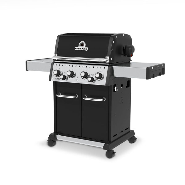 BROIL KING Baron 490 con girarrosto, bruciatore posteriore e fornello laterale