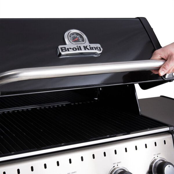 BROIL KING Baron 490 con girarrosto, bruciatore posteriore e fornello laterale