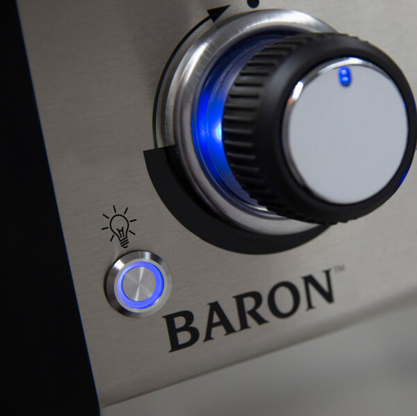 BROIL KING Baron 490 con girarrosto, bruciatore posteriore e fornello laterale