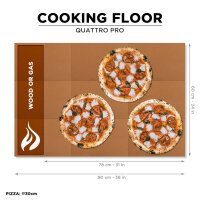 ALFA forno pizza a legna professionale QUATTRO PRO TOP silver grey