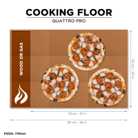 ALFA Gastro Pizzaofen Holz QUATTRO PRO Corten