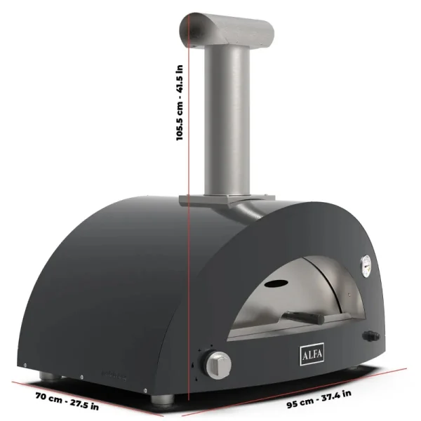 ALFA MODERNO 2 Pizze forno pizza a legna Ardesia grey