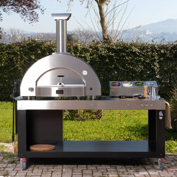 ALFA Pizzaofen CLASSICO 4 Pizze Gas Ardesia Grey