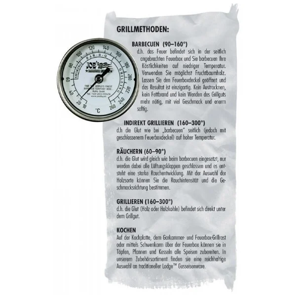 Joe´s BBQ Smoker 16"Longhorn"con piastra, ripiano anteriore e inferiore