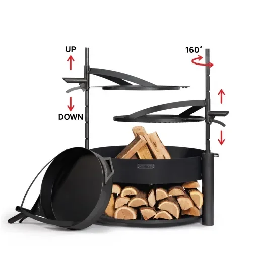 COOK KING: Set Braciere multifunzionale «MONTANA X» da 80 cm