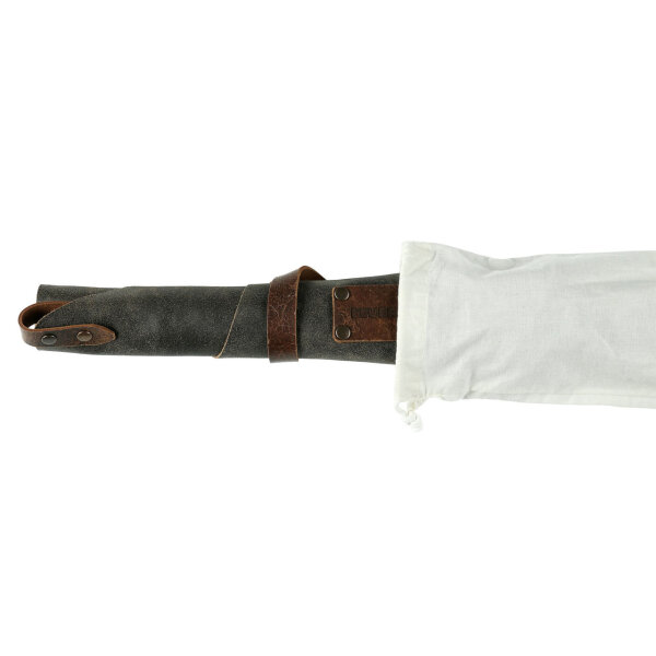 FEUERMEISTER® Grembiule in pelle antica o nappa con tasche e logo Grillstore