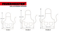 FEUERMEISTER&reg; Ledersch&uuml;rze in Antik- oder Nappaleder  mit Taschen und Grillstore Logo