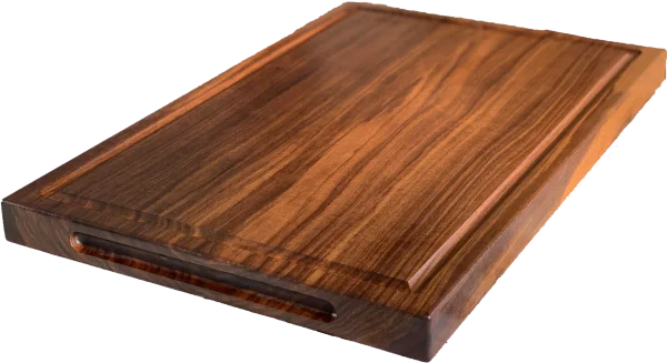 BBQ Brett Schneide-Brett in Nussholz mit Grillstore-Logo